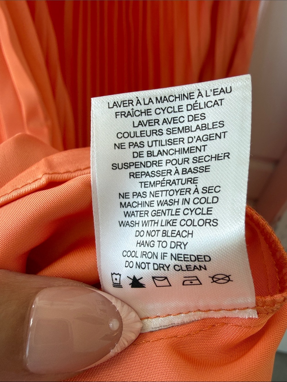 House of Harlow 1960 Coral-Orange Pleated Midi Dress - Picture 12 of 12